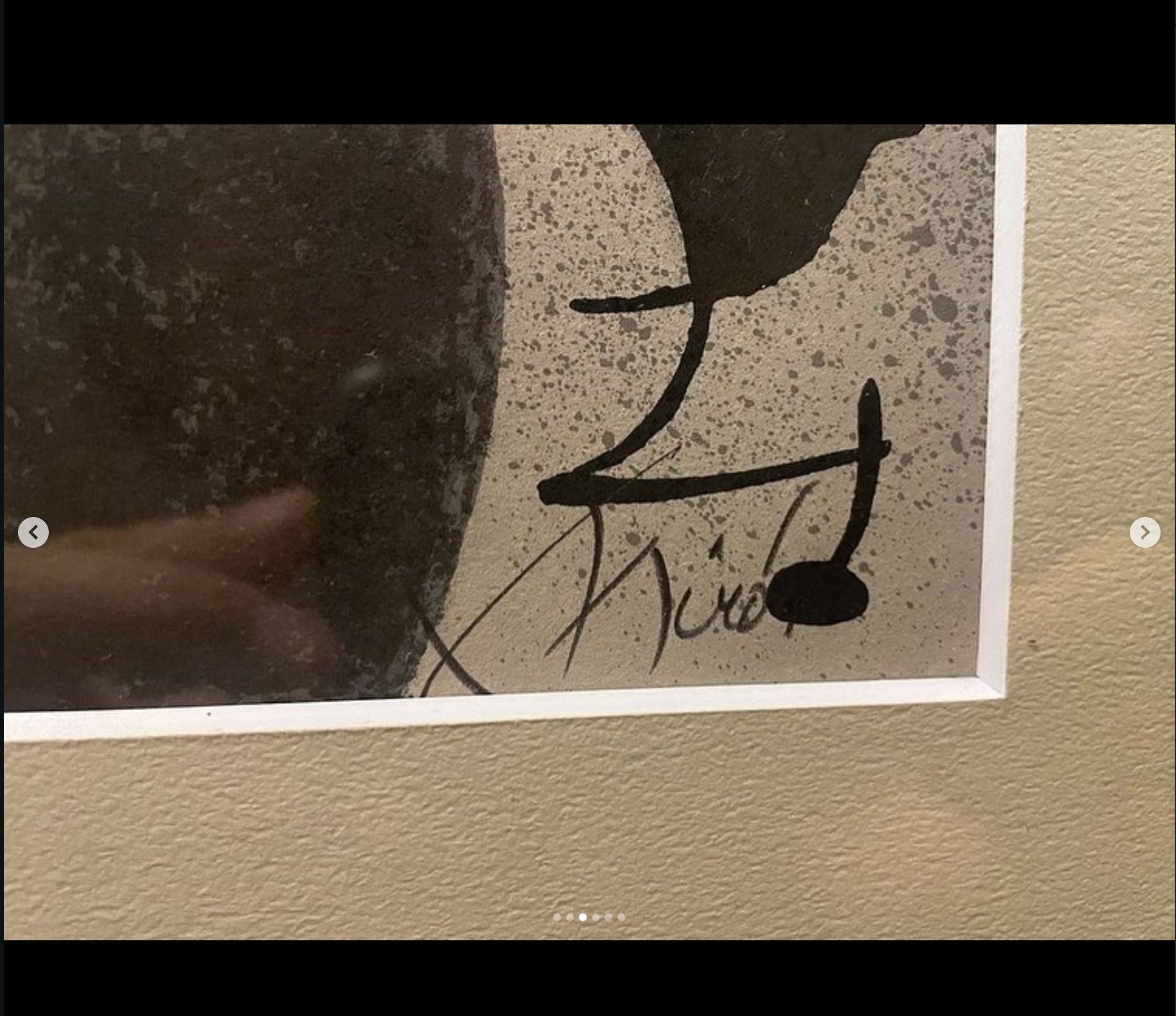 ミロのリトグラフの署名部分