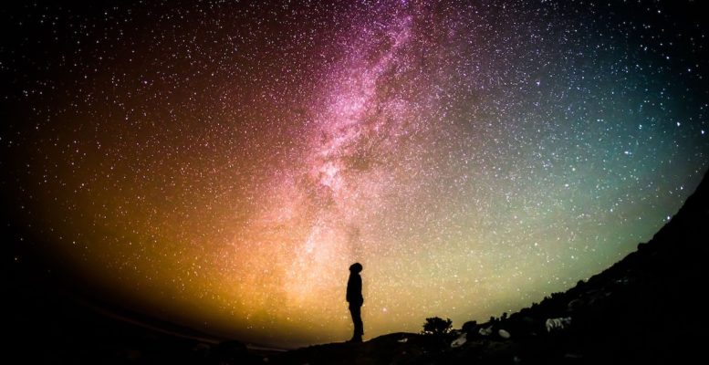 星空を見て
