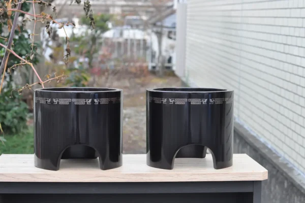 昭和前期　漆塗りの火箸（茶道具）の画像