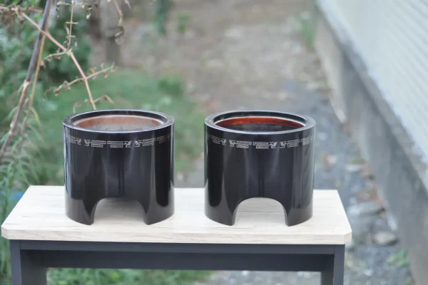 昭和前期　漆塗りの火箸（茶道具）の画像