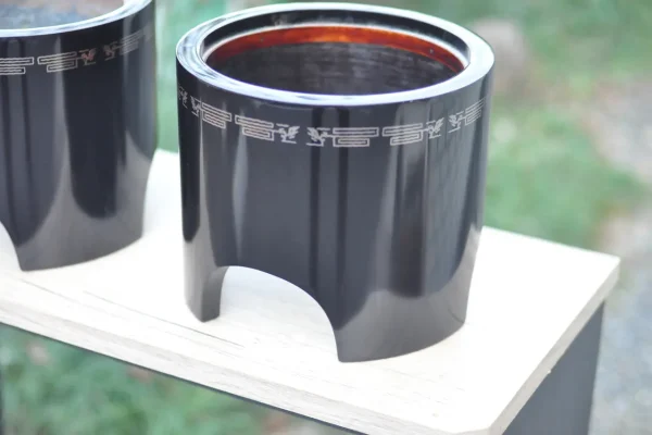 昭和前期　漆塗りの火箸（茶道具）の画像