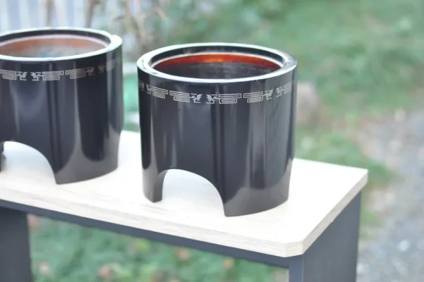 昭和前期　漆塗りの火箸（茶道具）の画像