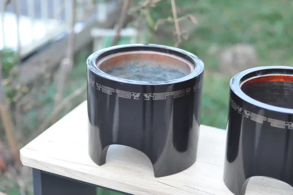 昭和前期　漆塗りの火箸（茶道具）の画像