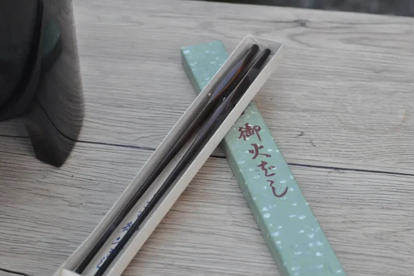 昭和前期　漆塗りの火箸（茶道具）の画像　買い取り品