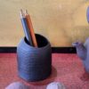 タタラ製鉄でつくった砂鉄のペン立て