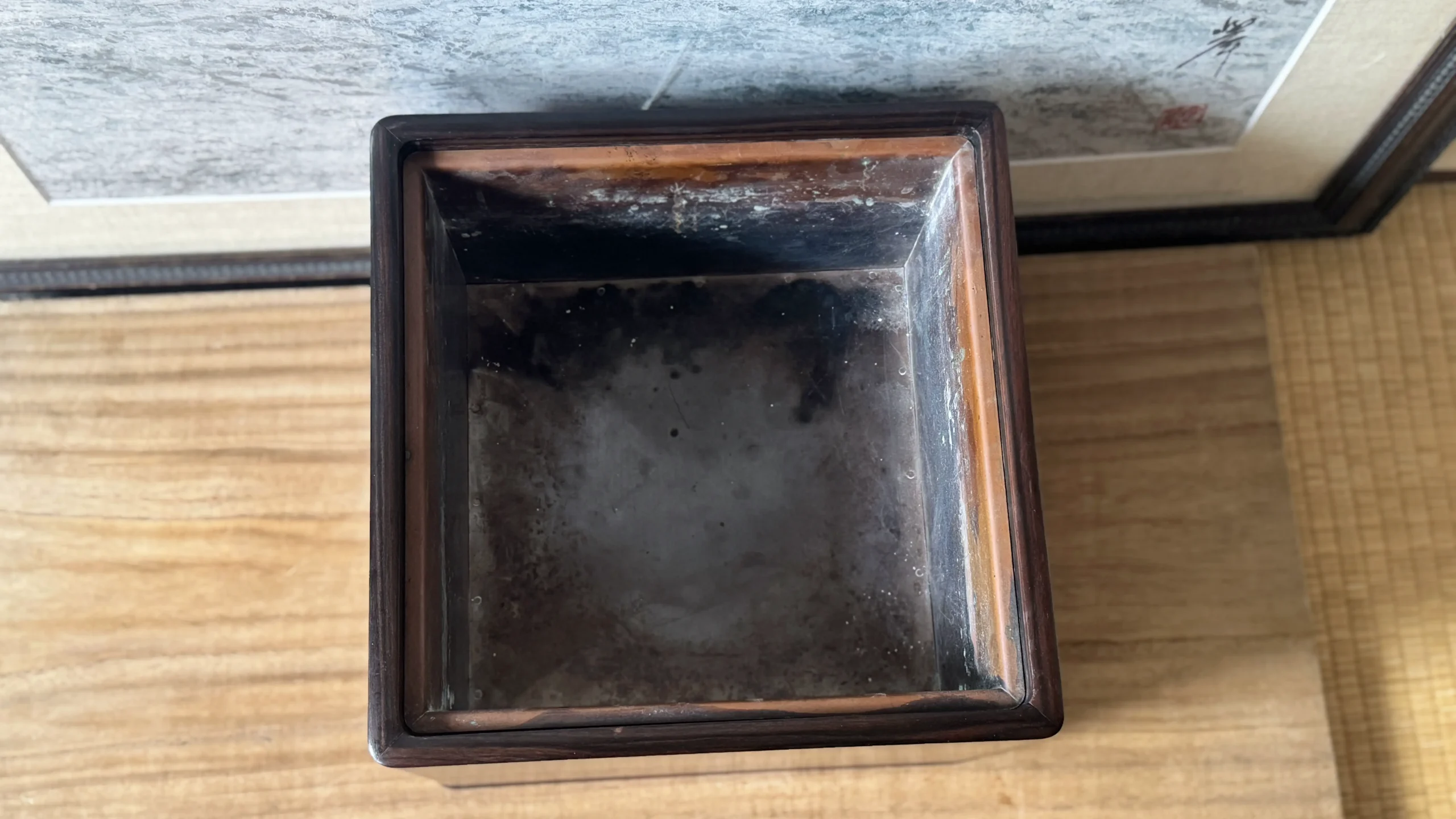 黒檀の手炙り火鉢 昭和20〜30年の画像